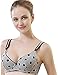 CAKYE® Women's Cotton Soft Cup Underwire Maternity Nursing Bra (36B, Gray)