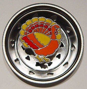Thanksgiving Turkey Gobble Enamel Novelty Sink Strainer by Billy Joe Homewares