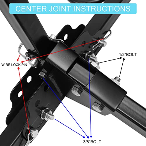 EDOSTORY Hitch Mount Bike Rack, Tray Style Carrier Rack 2 Bicycle Rack