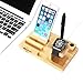 Apple Watch Stand,BAVIER Bamboo Wood Charge Dock,Charge Dock Holder,Bamboo Wood Charge Station/Cradle for Apple Watch,iPhone,Smartphone,iPhone iPad and Smartphones and Tablets (Bamboo Wood B1)