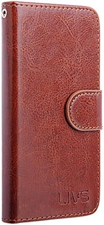 LIVS GEAR iPhone 6/6s Wallet Case with Detachable SlimCase Luxury Series,Photo Frame, Vegan Leather, magnetic closure Gift Box (BROWN)