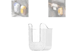 LUSEBIY Kitchen Wipes Storage Box, 2024 New Non-slip Flushable Wipes Holder for Bathroom Toilet, Wall-Mounted Clear Wet Tissue Dispenser Container Box No Punching Refillable Keeps Baby Wipes Fresh Case