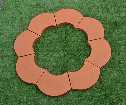 Sold 2pcs PLASTIK MOLDS STONE border Flower garden Garden decor edging #S38