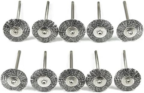 10 Pc 0.79"/20mm Cup Wheel Brush Mini Wire Brush for Dremel Die Grinder Rotary Tools
