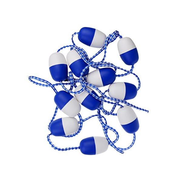 MonkeyJack-57m-Swimming-Pool-Float-Line-Safety-Divider-Security-Device-with-2-Hooks-Blue-and-White