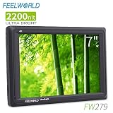 FEELWORLD FW279 7 Inch 2200nit Ultra Bright DSLR Camera Field Monitor High Brightness Sunlight Viewable Full HD 1920x1200 4K HDMI Input Output