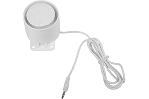 120dB Burglar Alarm Siren, 5-12V Wired High Pitch Speaker for Home Security Systems, Compatible with Keypad and Console, Loud