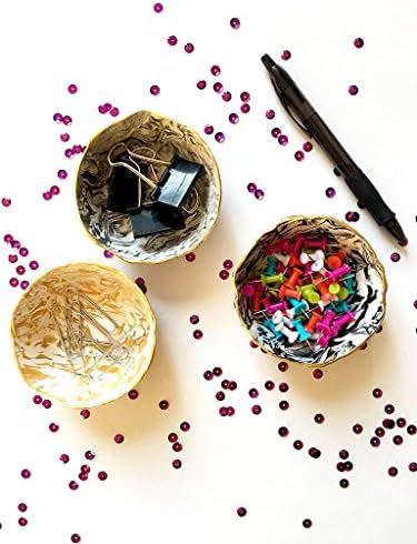 Marbled Ring Dish Set of 3 - Polymer Clay Dish - Trinket Dish - Jewelry Dish - Candy Dish - Office Gift - Desk Accessories