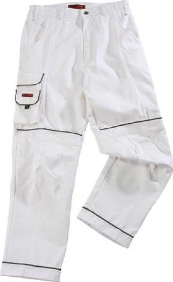 Blackrock Decorators Painters White Cargo Trousers Work Pants Knee Pad