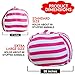 Creative QT Stuffed Animal Storage Bean Bag Chair - Stuff 'n Sit Organization for Kids Toy Storage - Toddler Size (27