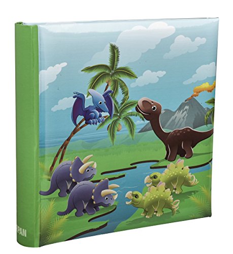 ARPAN4 x 6'' Kids Cute Dinosaurs in Prehistoric Scene Slip in Memo Childrens Photo Album for 200 Photos