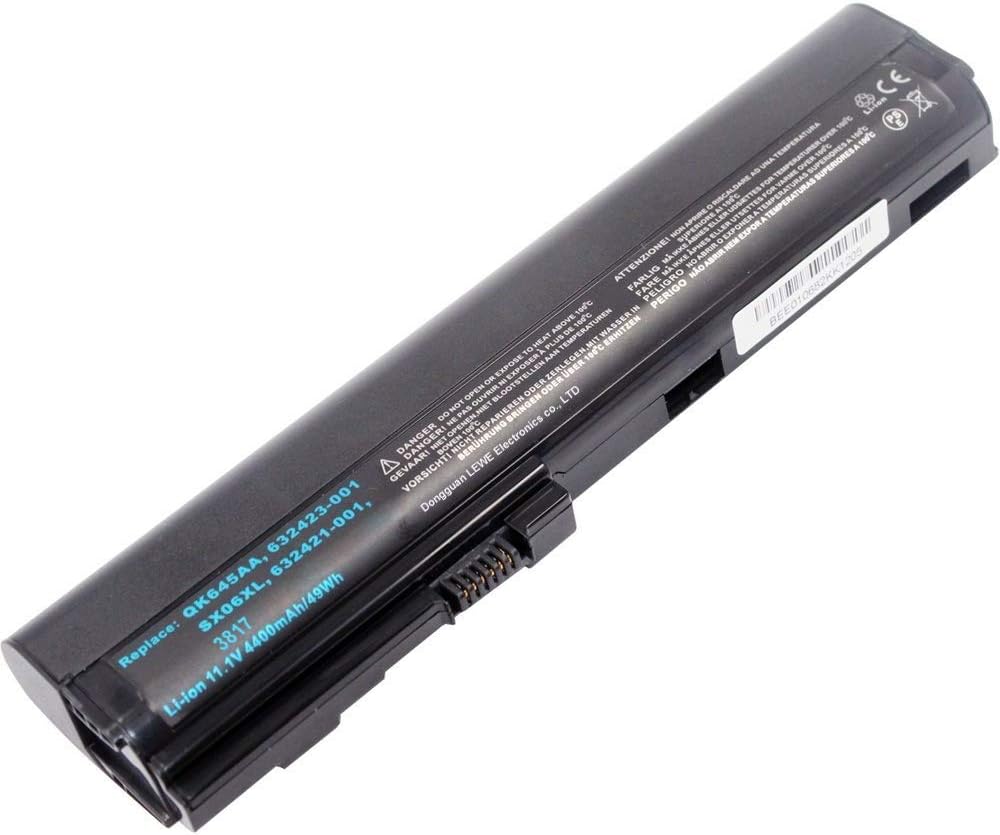 Laptop Replacment Battery for HP EliteBook 2560p 2570p 632015-542 632417-001 SX03 SX09100 HP QK645UT SX03 SX03031 SX06 SX06055 SX06055XL SX06XL SX09 HP HSTNN-UB2L HSTNN-XB2J HSTNN-XB2L QK644AA
