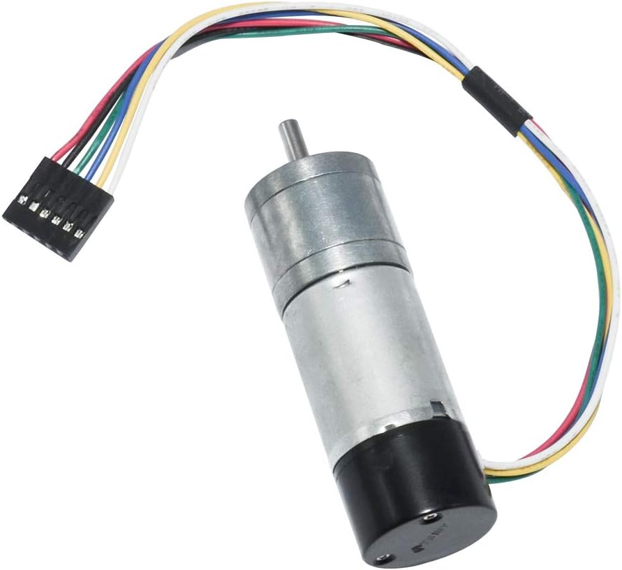 Bemonoc Encoder Metal Gearmotor 24V DC Low Speed 60 RPM Gear Motor with