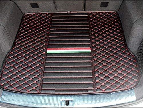 Luomp Trunk Mat, Full-surrounded Waterproof Leather Trunk Mat for MERCEDES BENZ E-Klasse (W212) Sedan 2010-2016 E200 E220 E250 E300 E350 E400 E500,Black-Red Line