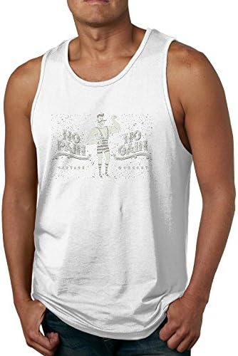 No Pain No Gain Men's Graphic Basic Sleeveless Tee,Tank Top