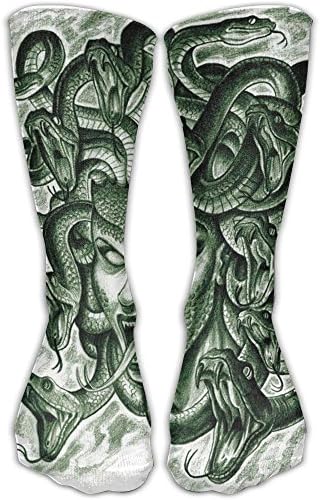 Crazy Gorgon Medusa Mythology Crew Socks Knee Knee Socks For Women