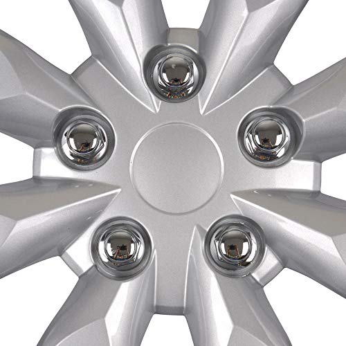 BDK Wheel Guards (4 Pack) Hubcaps for Car Accessories Wheel Covers