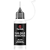 Curvlife 20ml Pinpoint Nail Glue Remover for Press on, Multi-Functional Remover for Nails Tips, Gentle Glue Remover for Gel x