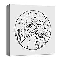 Canvas Wall Art Landscape Canvas Prints Home Artwork Decoration for Living Room, Bedroom - 12x12 inches