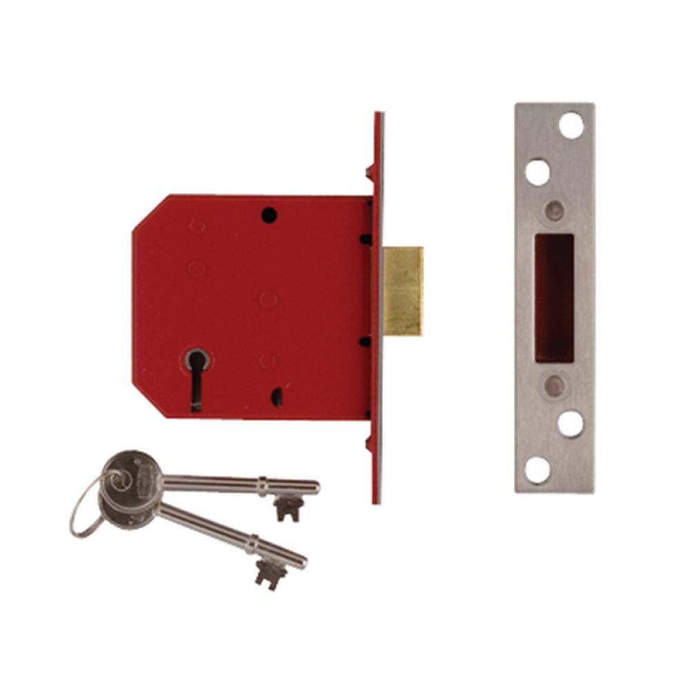 Union Locks 2101 5-Lever Mortice Deadlock 77.5mm - Brass Finish (Visi Pack)