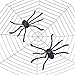 Figoal 2 Pack Giant Halloween Spider Halloween Decorations Virtual Realistic Hairy Spider Halloween Outdoor Decoration （4FT + 5FT）