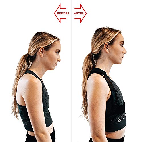 BAX-U Posture Corrector | UNISEX | Adjustable and Comfortable Upper Back & Shoulder Support Brace | Chiropractor Designed | MEDIUM | WHITE