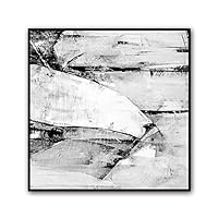 Framed Canvas Wall Art Abstract Circle Canvas Prints Home Artwork Decoration for Living Room,Bedroom - 16x16 inches