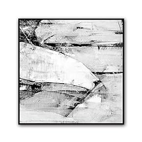 Framed Canvas Wall Art Abstract Circle Canvas Prints Home Artwork Decoration for Living Room,Bedroom - 16x16 inches