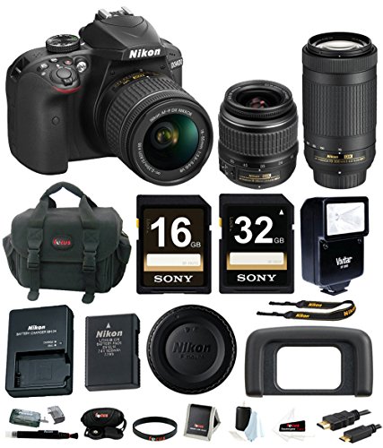 Nikon-D3400-DSLR-Camera-with-18-55-and-70-300mm-Nikkor-Lenses-promotional-Holiday-Kit