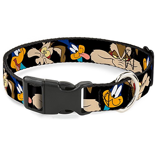 Buckle-Down Road Runner/Wile E. Coyote Expressions CloseUp Black Plastic Clip C…