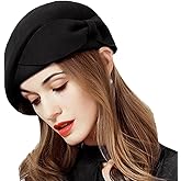 Wedding Hats for Women Vintage Wool Felt Berets Ladies Pearl Fascinator Autumn Winter Cap Bow Church Fedoras