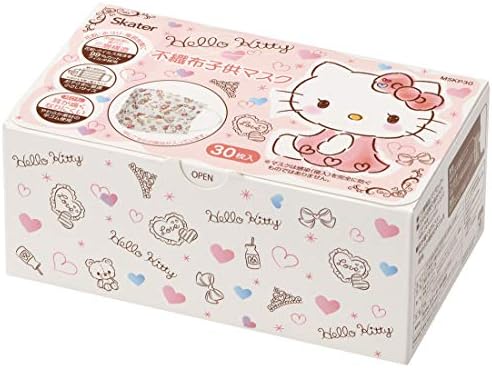 スケーター 三層構造 不織布 マスク 子供 女性用 箱入り ハローキティ 30枚 MSKP30
