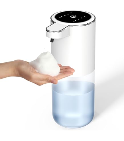 Distributeur De Savon Automatique Sans Contact Greatmay, 4 Niveaux Réglables, Avec Charge Magnétique,Pompe Intelligente Et étanche,conçu Pour évier De Cuisine Et Salle De Bain (Blanc