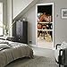AmazingWall Stable 3D Horse Door Decor DIY Home Decoration Closet Poster Door Wall Mural Deca 30.3x78.7