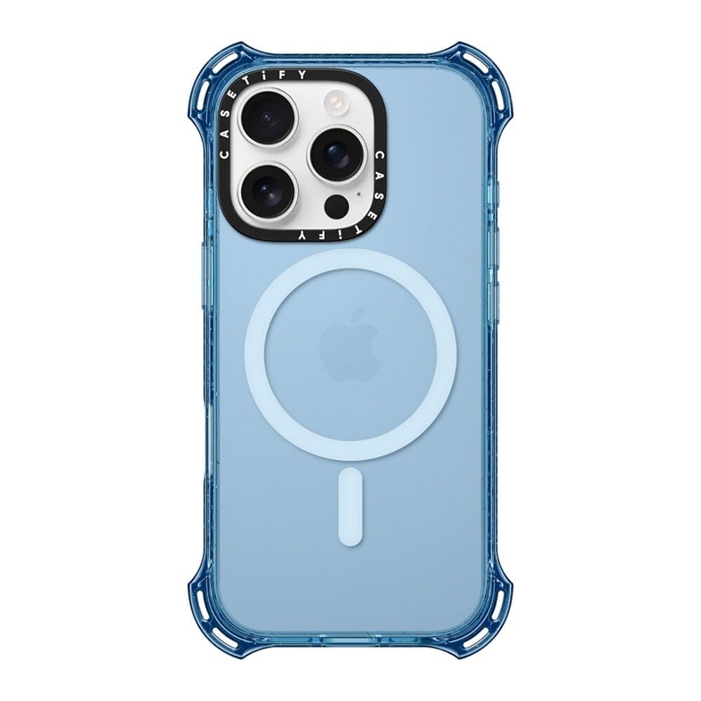 CASETiFY Bounce iPhone 16 Pro Case [Shockproof / 21.3ft. 6X Military Grade Drop Protection/Compatible with Magsafe] - Baby Blue