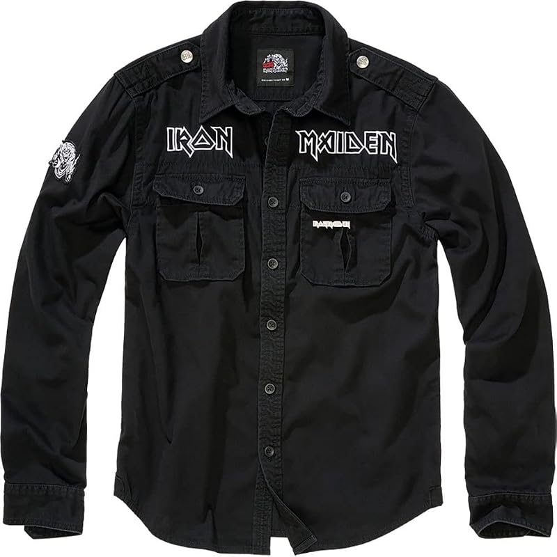 Maiden Vintage Shirt EDDI LS, Color: black, Size: L — foto 1 de 4