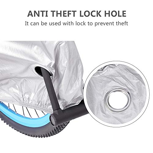 image for Wowkiki Bike Cover Waterproof Outdoor Bicycle Cover with Lock Hole and