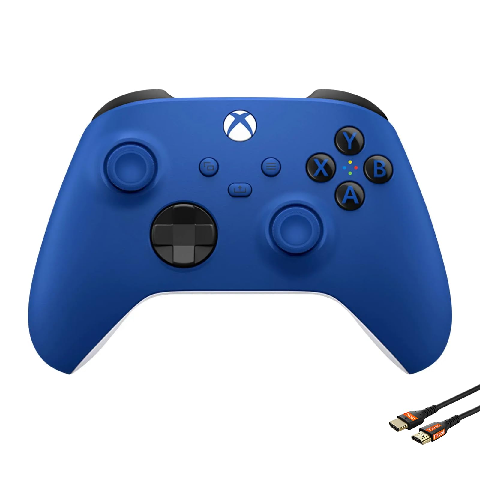 Photo 1 of *Damaged item/ buttons are stiff/gets stuck*  Microsoft Xbox Series S, Xbox Series X, Xbox One, Windows Devices Wireless Controller - USB C - Shock Blue - W/HDMI