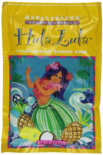 Abracadabra Organic Herbals Bubble Bath, Hula Lula Tropical Fruit, 2.5 Ounce
