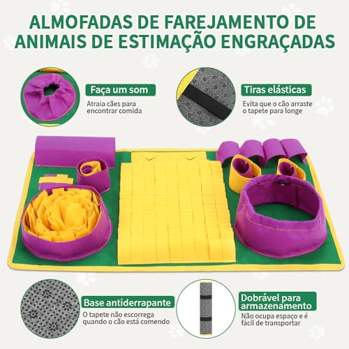 Almofadas de Farejamento para Animais de Estimação, Enriquecimento Ambiental Cães, Comedouro Lento para Cães, Brinquedo Interativo para Cães