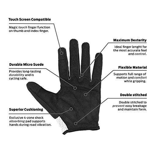 image for LuxoBike Cycling Gloves Bicycle Gloves Bicycling Gloves Mountain Bike 
