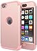 iPod Touch 6 Case,iPod Touch 5 Case,SLMY(TM)Heavy Duty High Impact Armor Case Cover Protective Case for Apple iPod touch 5 6th Generation (Rose Gold)