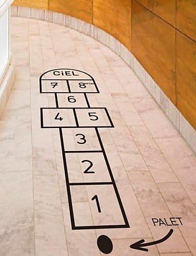 ARTISUE Shapes Hopscotch Wall Stickers, light brown
