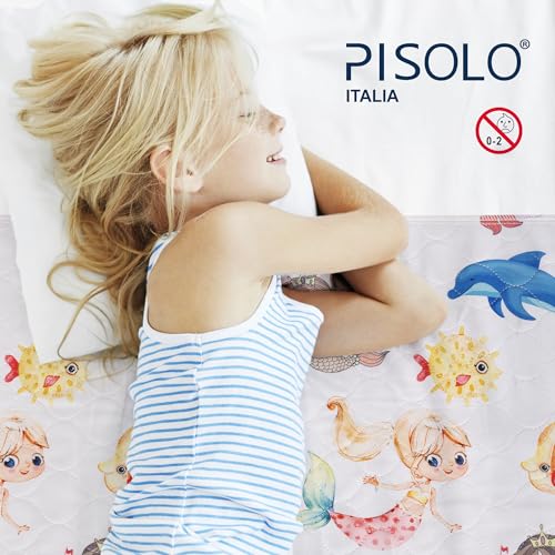 PISOLO - Ultra Absorbent 100% Waterproof Mattress Protector for Baby Bed 91 x 86 cm with Tuck-in Wings, Easy to Change and Washable, Ideal for Potty Training