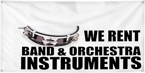Amazon Com Vinyl Banner Sign We Rent Band Orchestra
