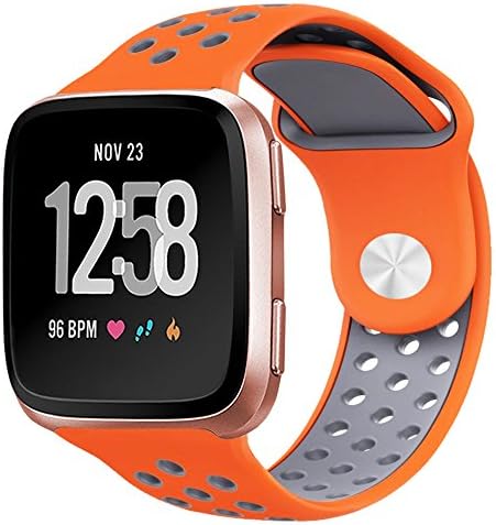 NO1seller Top Bands Compatible for Fitbit Versa Small Large, Soft Silicone Sport Strap with Ventilation Holes Replacement Wristband for Fitbit Versa Fitness Smart Watch Women Men