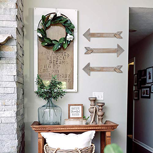 CALIFORNIA CADE ELECTRONIC Rustic Wall Decor-Farmhouse Decor-Home Decor Arrow Decorative Signs-Decoration for Room (3, 5.9 x 17.5 inches)