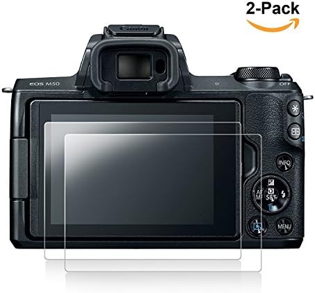Camera Screen Protector for Canon EOS M50 , POPANK Anti-scratch 9H Hardness 0.33mm Ultra-Thin LCD Tempered Glass for DSLR Camera Canon EOS M50 (2-Pack)