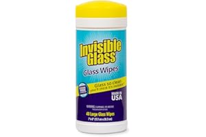 Invisible Glass 90160 Glass Cleaning Wipes, Pre-Moistened, Streak-Free and Lint-Free, Safe for Windows, Mirrors, Windshields,