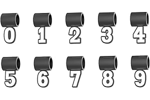 JHJEWH Silicone Number Pendants from 0-9 for Baseball Necklace,Baseball Number Pendant,Pendant for Sports Fan Necklaces,Baseball Charms for Football Soccer Softball Fan Braided Rope Tornado Necklace